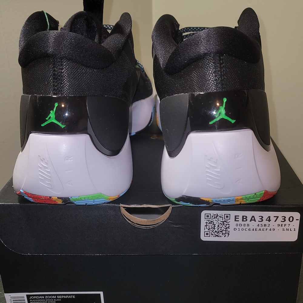 Nike Air JORDAN Zoom Separate Men's Black Sneakers with Multicolor Accents BNIB - Picture 12 of 15
